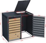 Wheelie Bin Storage Housing, Black - Image 10