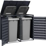 Wheelie Bin Storage Housing, Black - Image 9