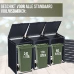 Wheelie Bin Storage Housing, Black - Image 8
