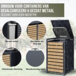 Wheelie Bin Storage Housing, Black - Image 4