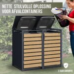 Wheelie Bin Storage Housing, Black - Image 6