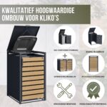 Wheelie Bin Storage Housing, Black - Image 5