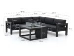 Bellagio Campazzo Corner Lounge Set with Fire Pit Table, 4 Pieces - Image 4