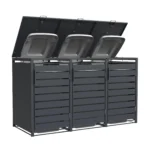 Wheelie Bin Storage Housing, Black - Image 12