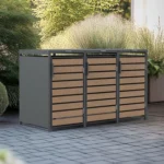 Wheelie Bin Storage Housing, Black - Image 3