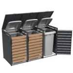 Wheelie Bin Storage Housing, Black - Image 2