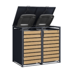 Wheelie Bin Storage Housing, Black